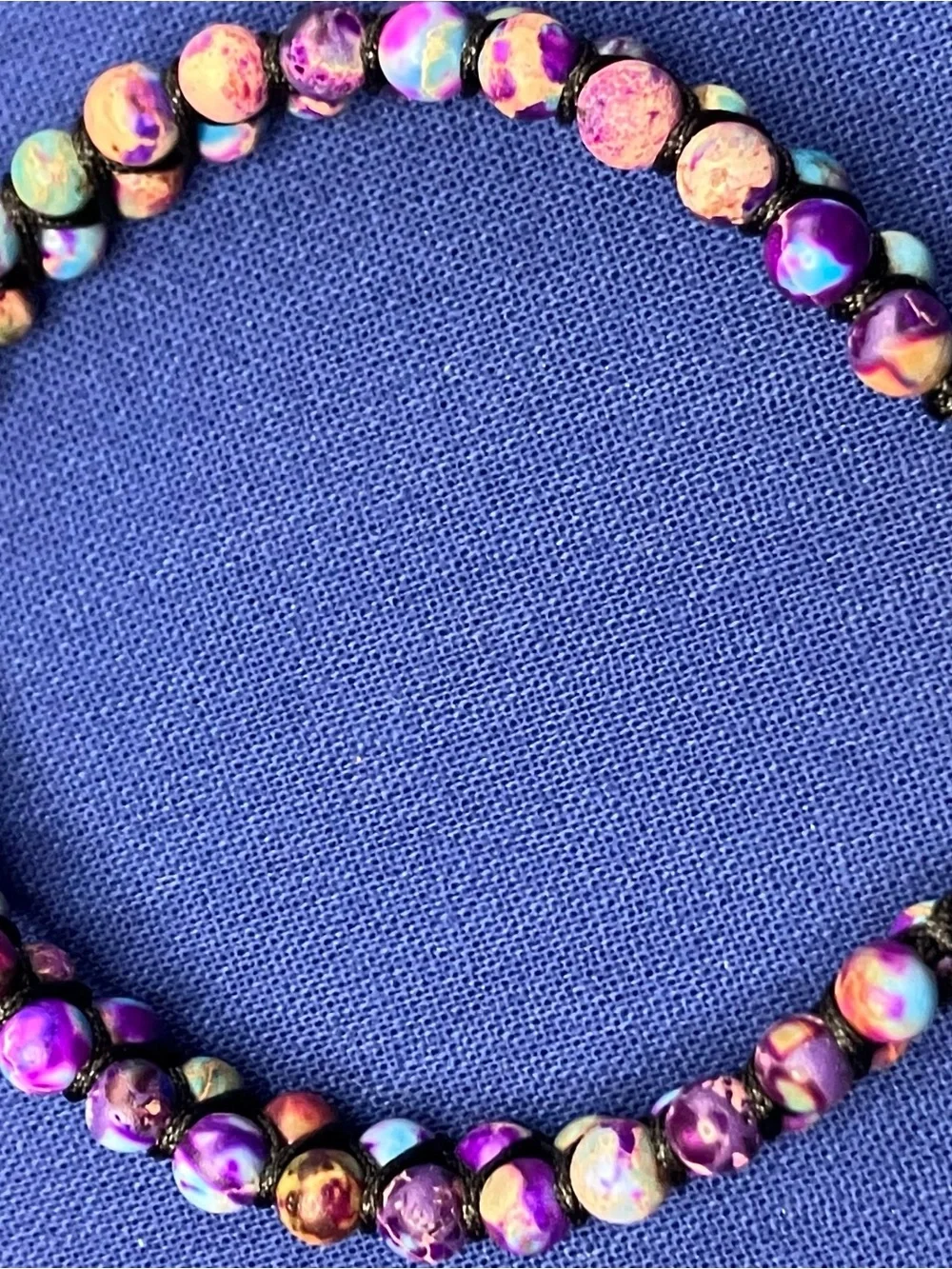 Purple Beaded Heart Infinity Bracelet - YA Jewelry